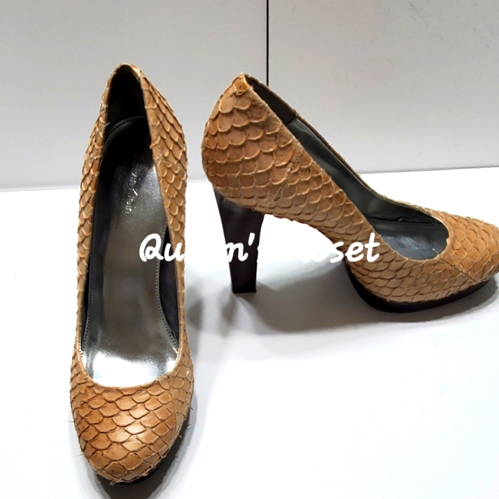 Calvin Klein | Women's Snake Embossed Leather Pump